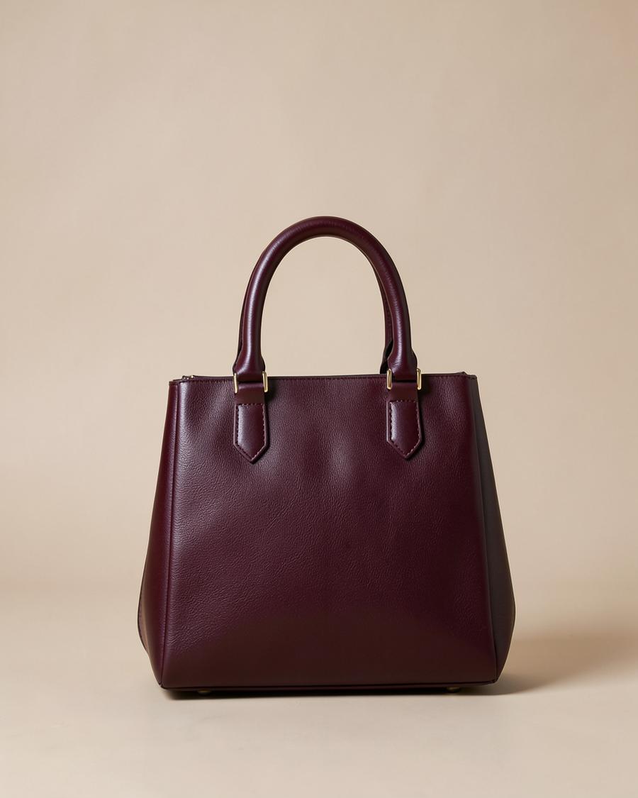 Burgundy Top Handle Handbag